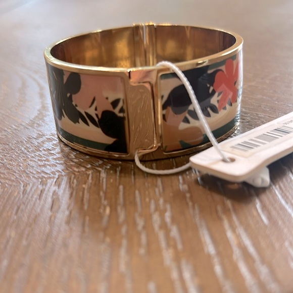 Ann Taylor Floral Enameled Cuff Bracelet - Picture 3 of 8